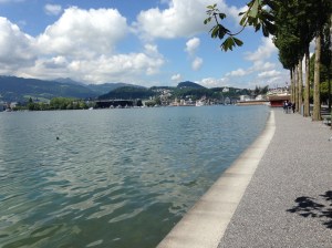 Lucerne with its current high waters.