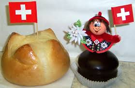 The typical Swiss National Day snack (on the left): 1. August Weggen.