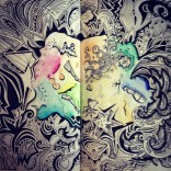 A double-page project that started on the way to New York.