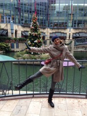 Me doing the so-called "X-mas Luzi" in front of the Chrismas tree.