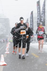 Me and the blizzard half-marathon.