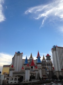 Excalibur, the Disney-looking castle casino and hotel.
