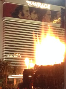 The Mirage volcano spectacle.