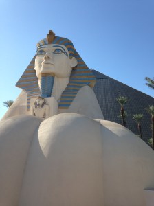 The Sphinx and Luxor Hotel.