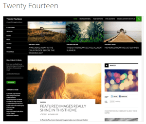 My new theme: Twenty Fourteen.