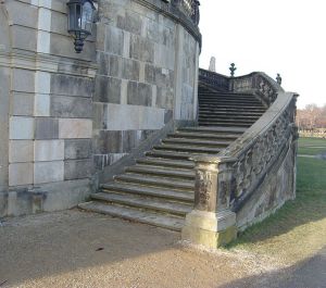 The steps on which Cinderella lost her shoe.