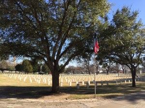 Veterans' cemetery.