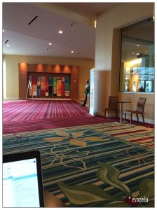 Taking a break (to catch up with my own paperless paperwork...) at the Starbucks-serving coffee place.