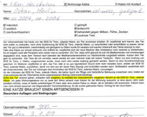 Adoption contract dated 1/3/2009.